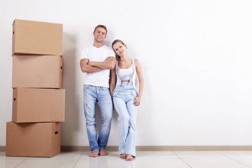 Furniture storage unit in Southruislip with packed household items