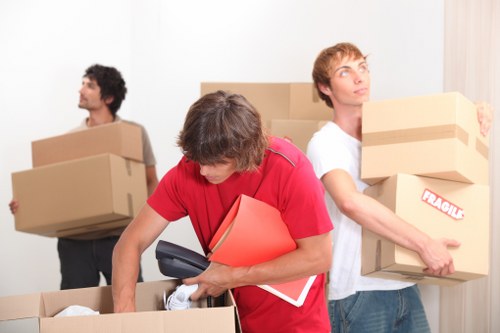 Packing materials and organized boxes used by South Ruislip packers