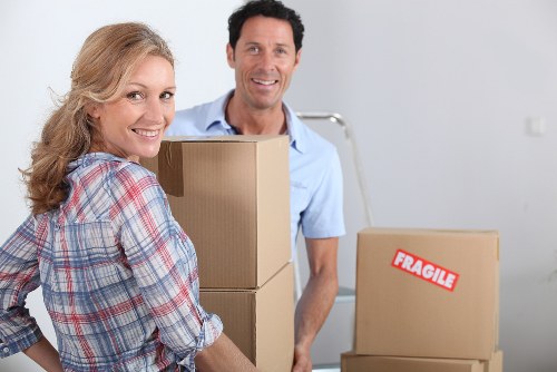 Properly packed boxes and furniture in secure storage Southruislip